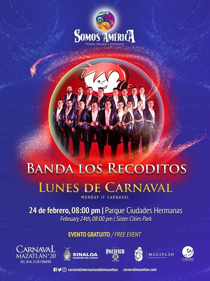 Banda-Los-Recoditos-en-el-Parque-de-las-Ciudades-Hermanas-Carnaval-de-Mazatlán-2020