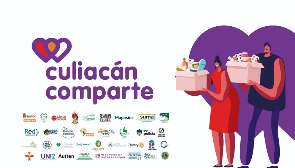 Culiacán comparte, una iniciativa para ayuda a las familias que la están pasando mal por el covid-19.