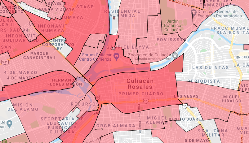 Las tres colonias con más casos de COVID-19 en Culiacán: Flores Magón, Juntas del Humaya y Villas del Río