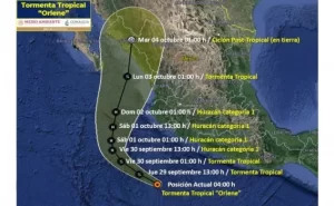 Tormenta tropical “Orlene” llegará a Sinaloa al inicio de la próxima semana