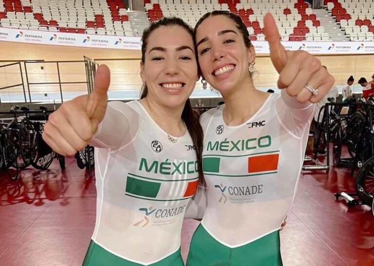 Las ciclistas sinaloenses Luz Daniela Gaxiola González y Antonieta Gaxiola González
