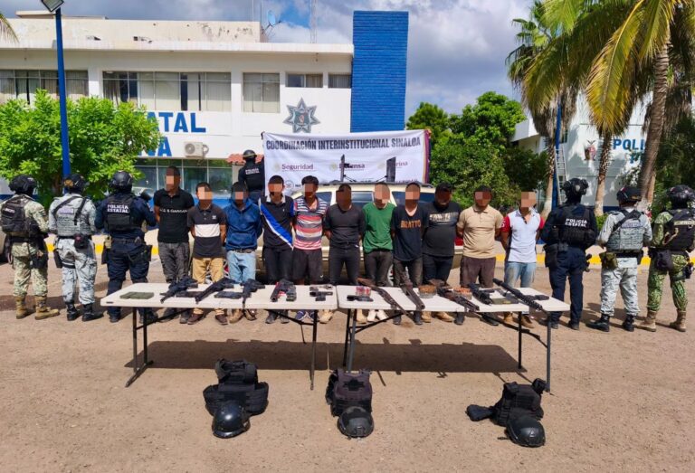 Destaca el Gobierno Federal detención de 18 sicarios en Culiacán y Navolato en Sinaloa Once detenidos en Navolato