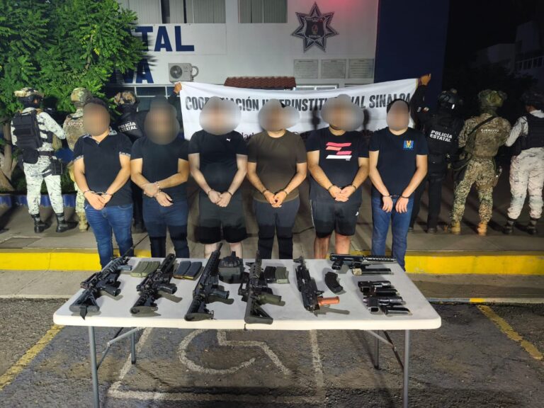 Seis detenidos tras operativo en el Fraccionamiento Bonanza en Culiacán