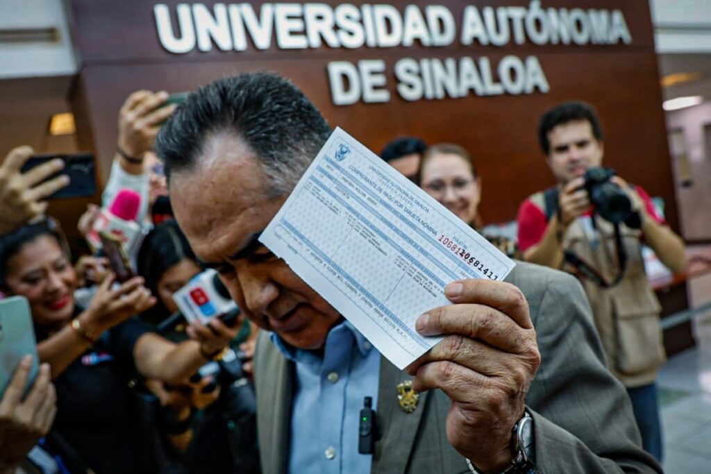 Talon Rector Rector de la UAS desmiente a diputado; exhibe talón de pago y revela su ...