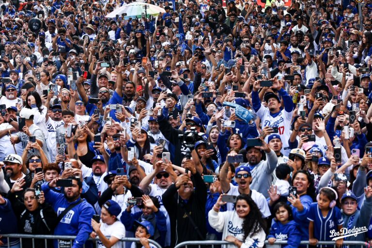 Así el desfile de Los Dodgers
