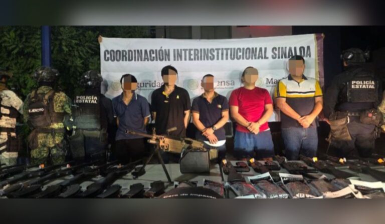 Confirma SSPE un abatido y 5 detenidos en Espacios Barcelona, Culiacán Detenidos en Espacios Barcelona