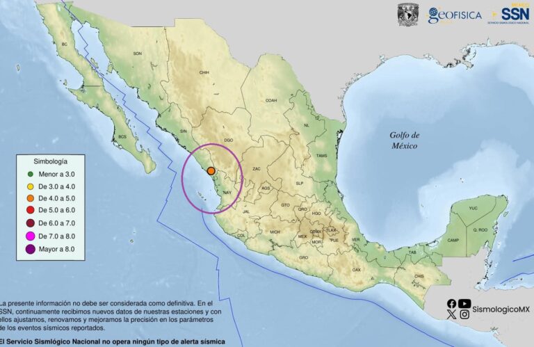 ¡Se les movió la tierra! Con magnitud 4.1 temblor sorprende a El Rosario, Sinaloa Sismo en El Rosario Sinaloa