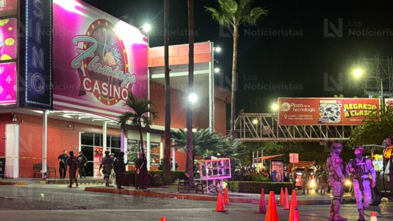 Atacan a balazos el Casino Flamingos en Culiacán