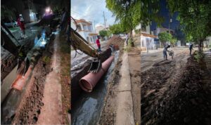 Reponen drenaje colapsado en Culiacán
