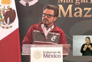 “TC significa cuarta transformación”: Zoé Robledo presume chamarra de Tomateros en evento en Culiacán Zoe Robledo en evento en Culiacán, Sinaloa