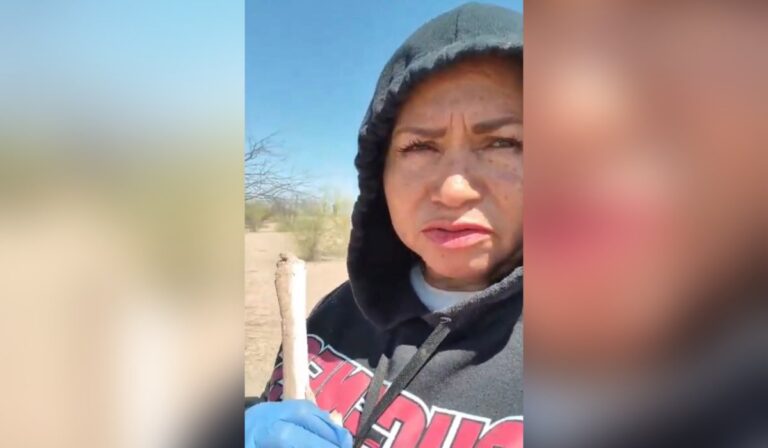 Ceci Flores encuentra restos de su hijo