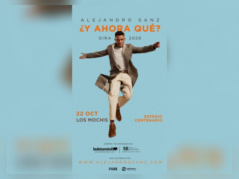 Alejandro Sanz estará en concierto en Los Mochis