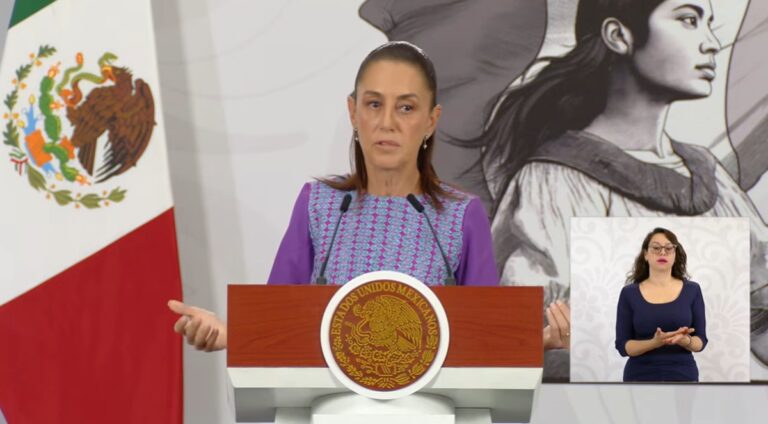 Claudia Sheinbaum en su conferencia mañanera