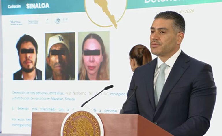 Omar García Harfuch en la conferencia matutina