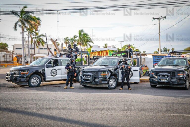 Patrullas de la SSPC en operativos en Culiacán