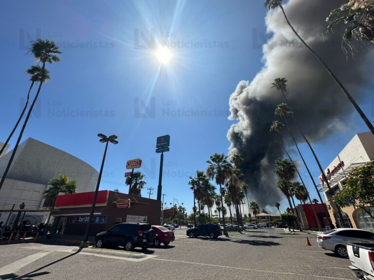 Tragedia: Confirman que hay muertos en megaincendio de la plaza de Los Mochis, Sinaloa Incendio en Plaza Las Palmas en Los Mochis