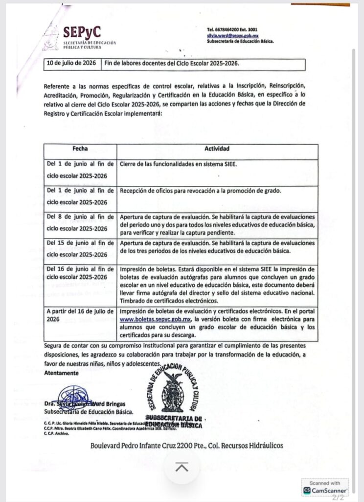 En Sinaloa sí hay recorte al calendario escolar: el último día de clases será el 19 de junio en el nivel básico