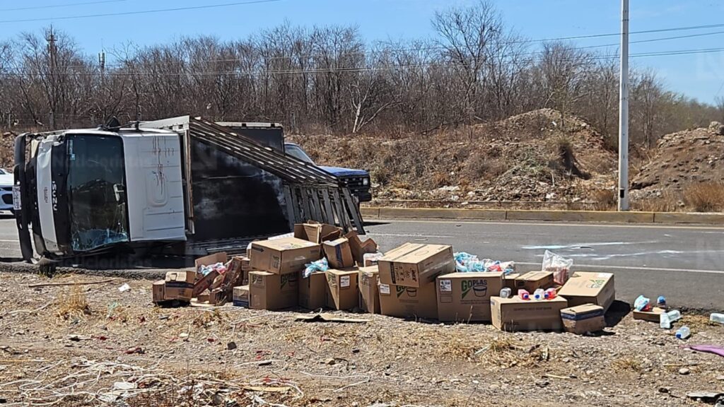 Volcadura sobre La Costerita de Culiacán, Sinaloa deja un lesionado