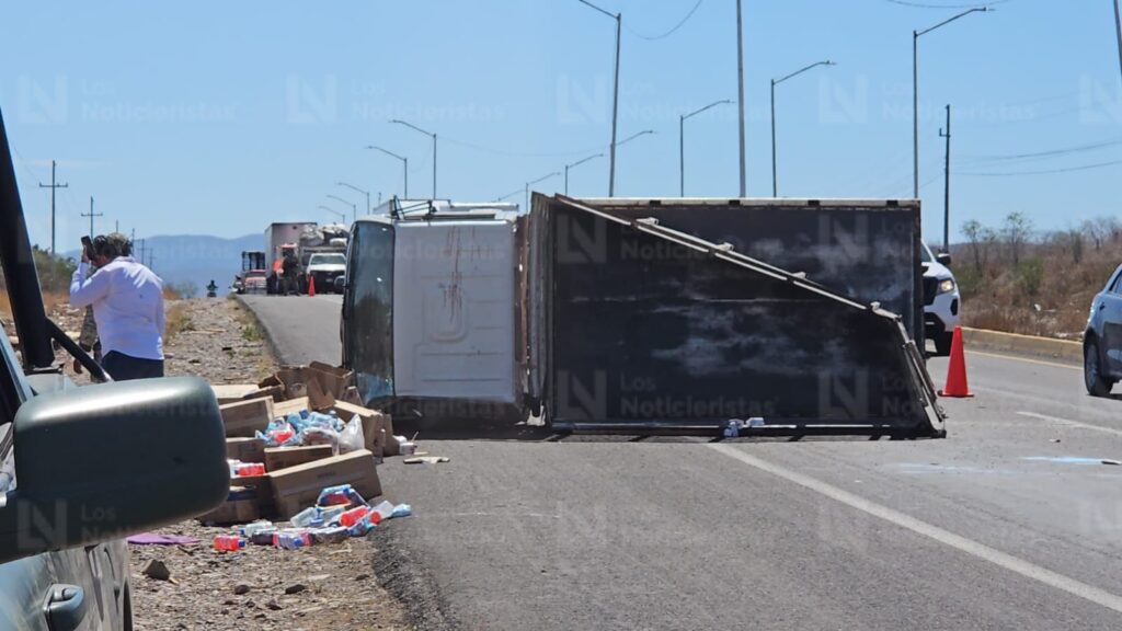 Volcadura sobre La Costerita de Culiacán, Sinaloa deja un lesionado