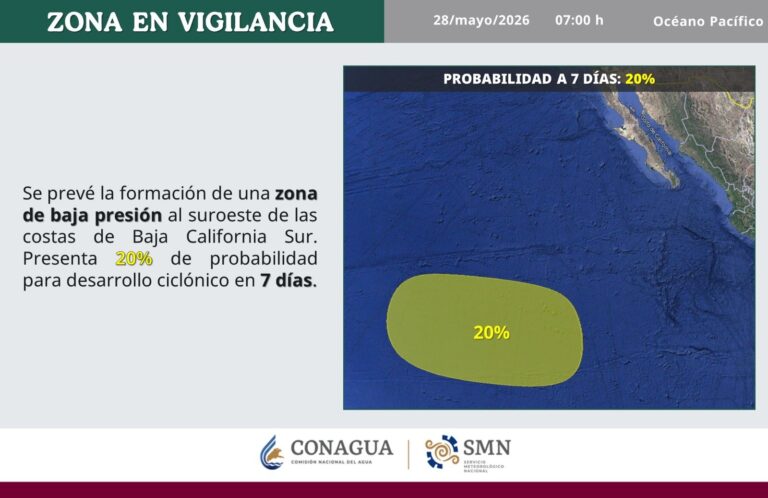 Nace primera zona de baja presión de la temporada en el Pacífico Mexicano; si llega a ciclón sería ‘Amanda’