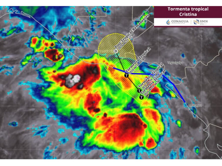 Mientras la tormenta tropical ‘Cristina’ se aleja; otra zona de baja presión ‘enciende’ la vigilancia en México Mientras la tormenta tropical ‘Cristina’ se aleja; otra zona de baja presión ‘enciende’ la vigilancia en México