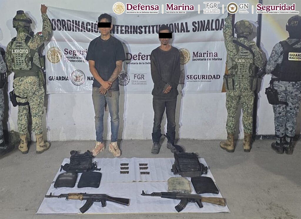 Dos extranjeros y un menor, entre los 7 sicarios detenidos en Mazatlán y Rosario, en Sinaloa