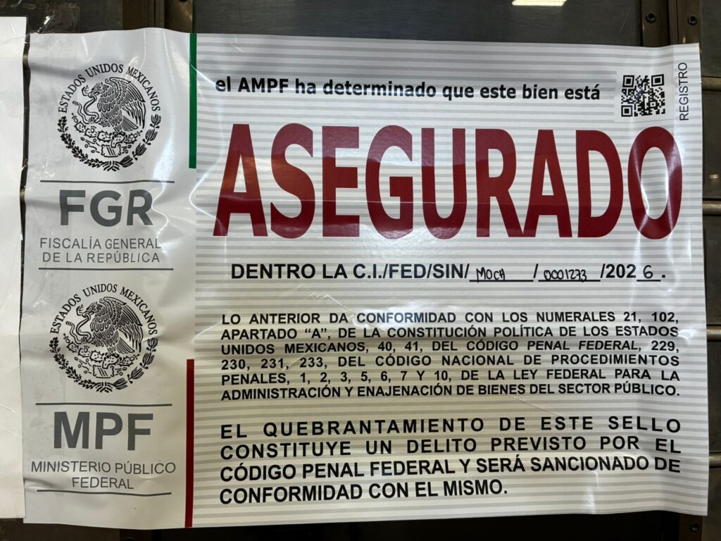 FGR clausura tienda china en Los Mochis, Sinaloa