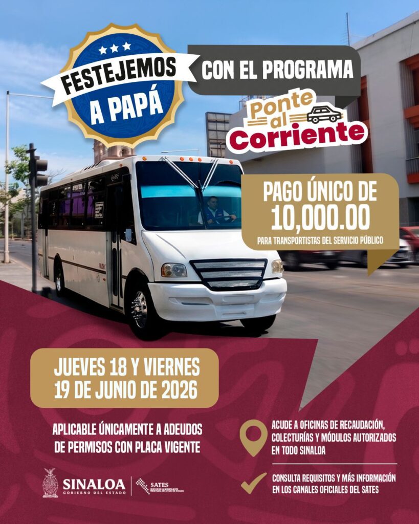 ¿Debes placas o multas? Sates lanza campaña de descuentos de hasta 75% “Festejemos a Papá” este 18 y 19 de junio