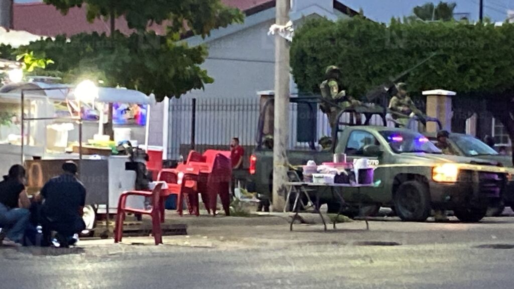 Ataque armado en una taquería deja un hombre fallecido y un trabajador herido por esquirla en el sector Barrancos de Culiacán