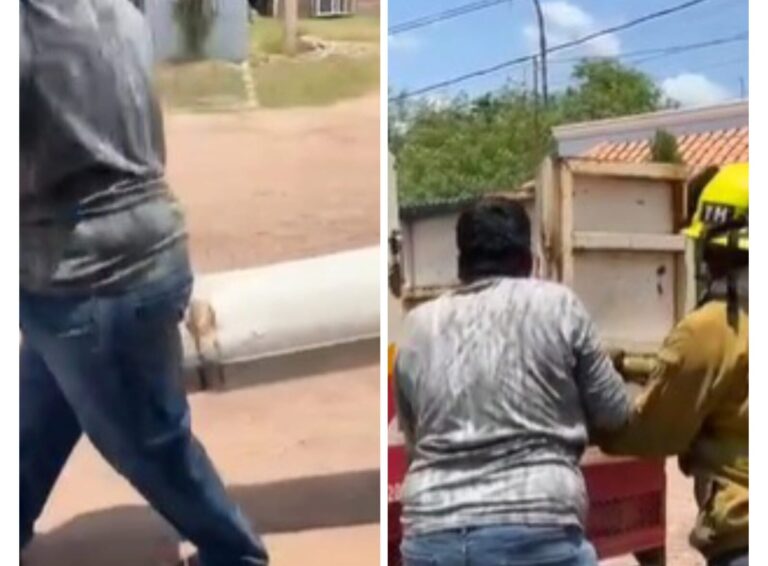 Familia se lleva tremendo susto tras fuga de gas de un tanque en un domicilio del ejido Compuertas, en Ahome, Sinaloa
