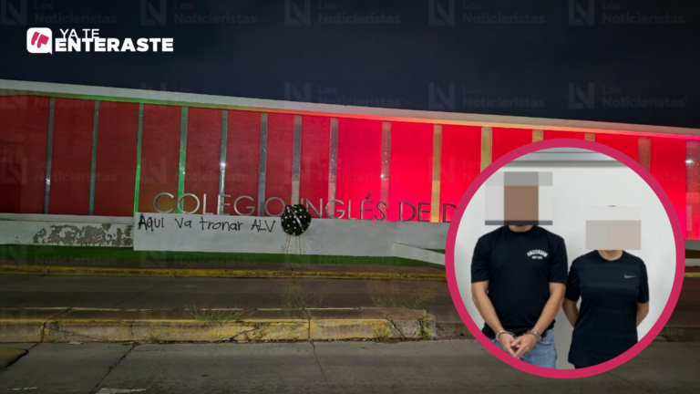 Son padres de un alumno, los detenidos por dejar corona fúnebre y amenazas en colegio de Culiacán; los identificaron por videos