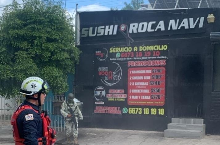 Tirotean y vandalizan comercio de sushi con combustible en la Lázaro Cárdenas de Culiacán