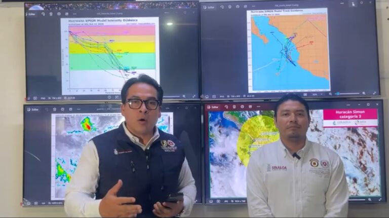 El huracán ‘Simón’ podría impactar entre Mazatlán o San Ignacio el miércoles como categoría 1: PC El huracán ‘Simón’ podría impactar entre Mazatlán o San Ignacio el miércoles como categoría 1: PC