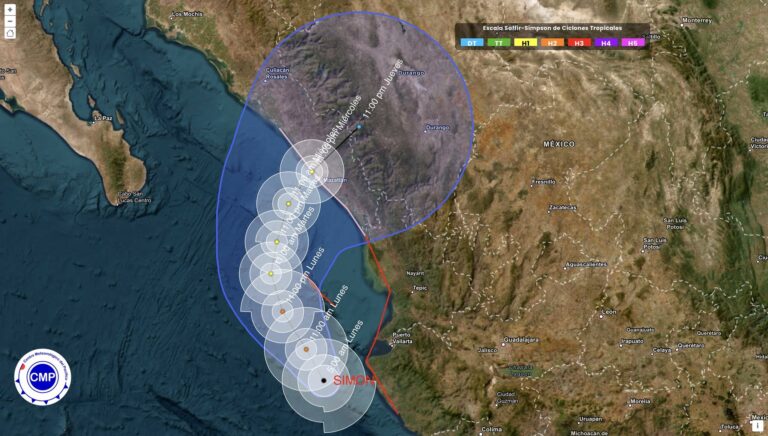 Continúa la probabilidad de que ‘Simón’ recurve hacia Sinaloa a mitad de semana